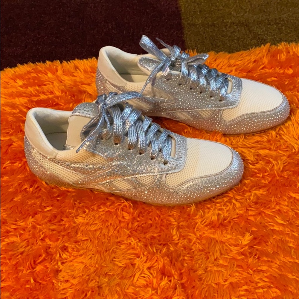 Never Worn Silver & Cream with Rhinestones